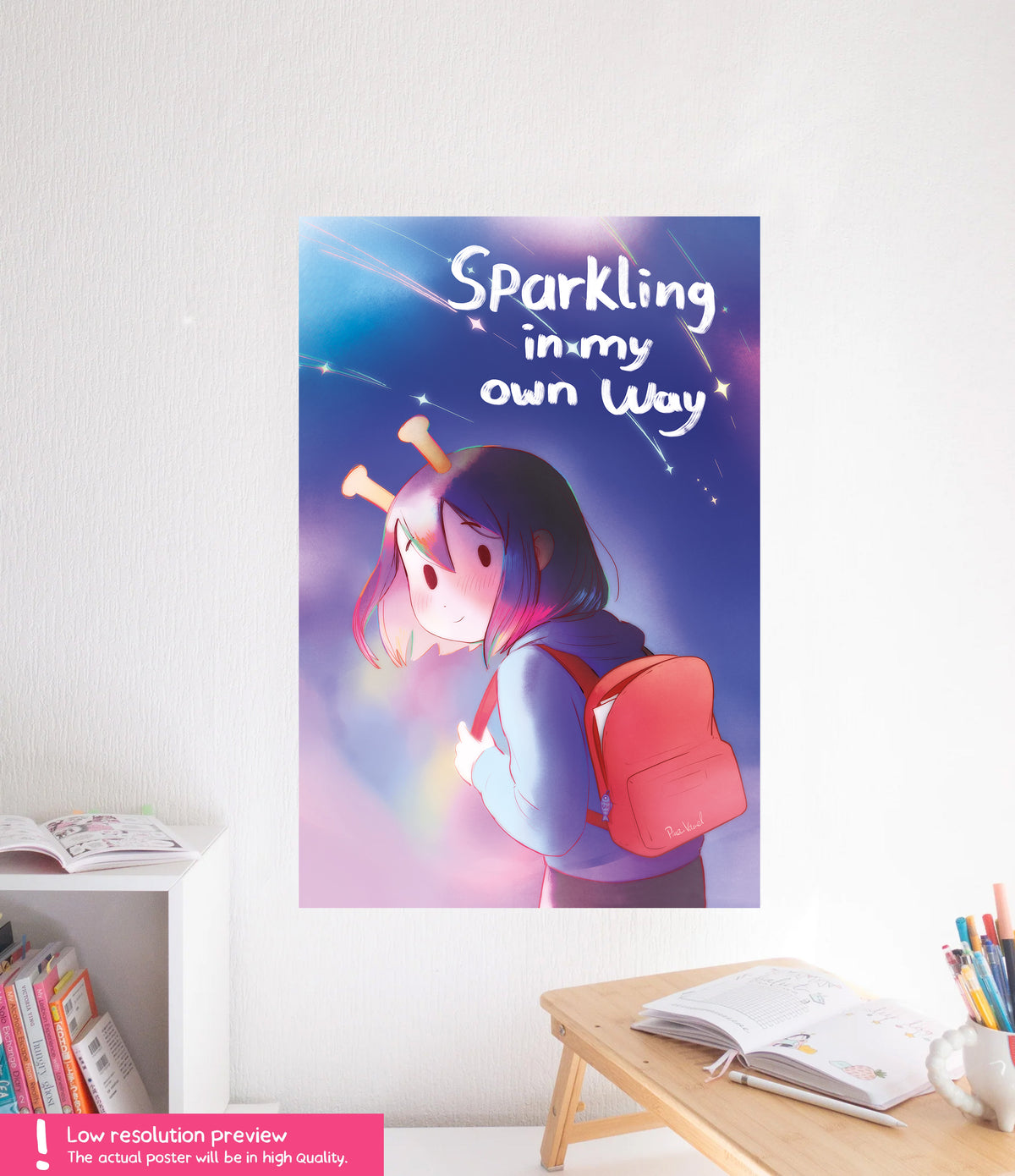 ADHD Alien Artwork Poster - Sparkling