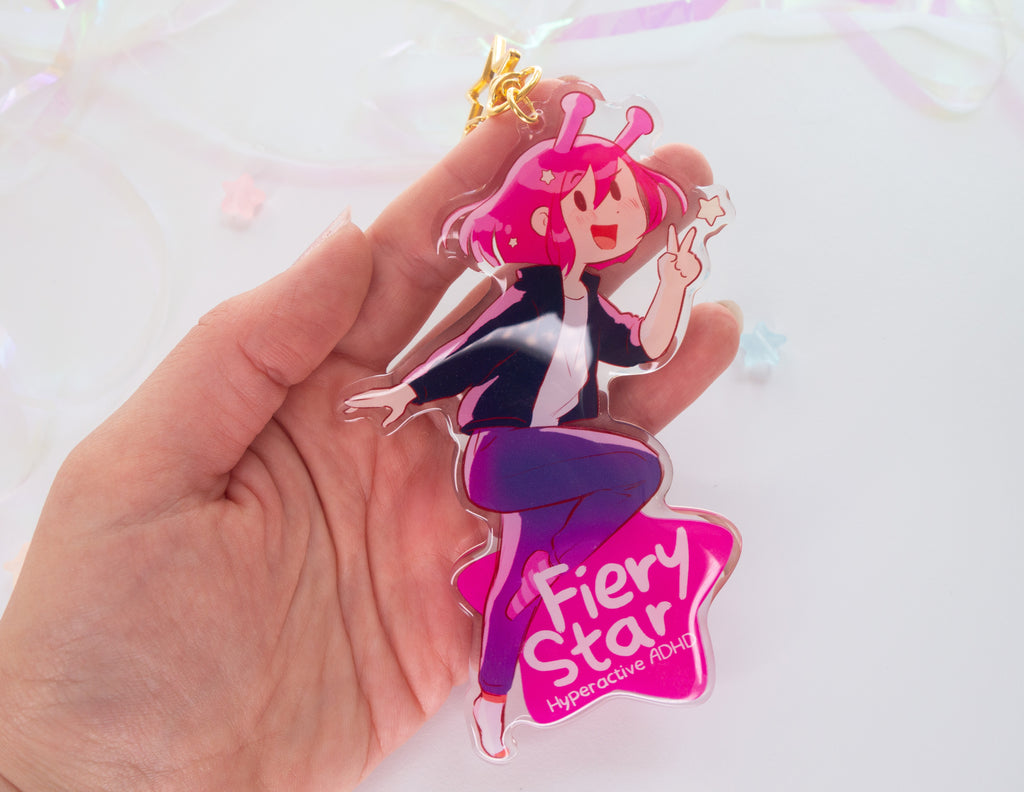 ADHD Alien Acrylic Charm - Hyperactive Type