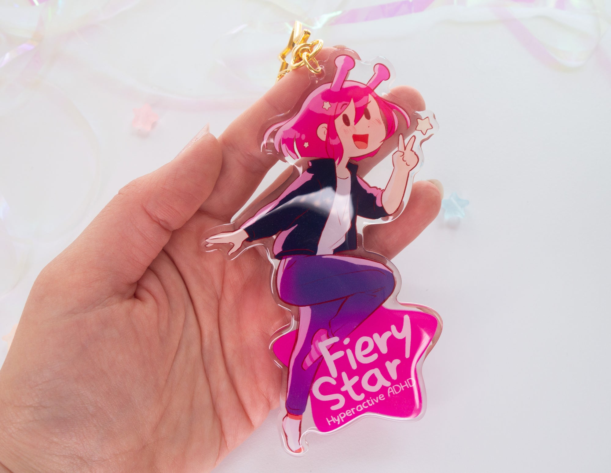 ADHD Alien Acrylic Charm - Hyperactive Type