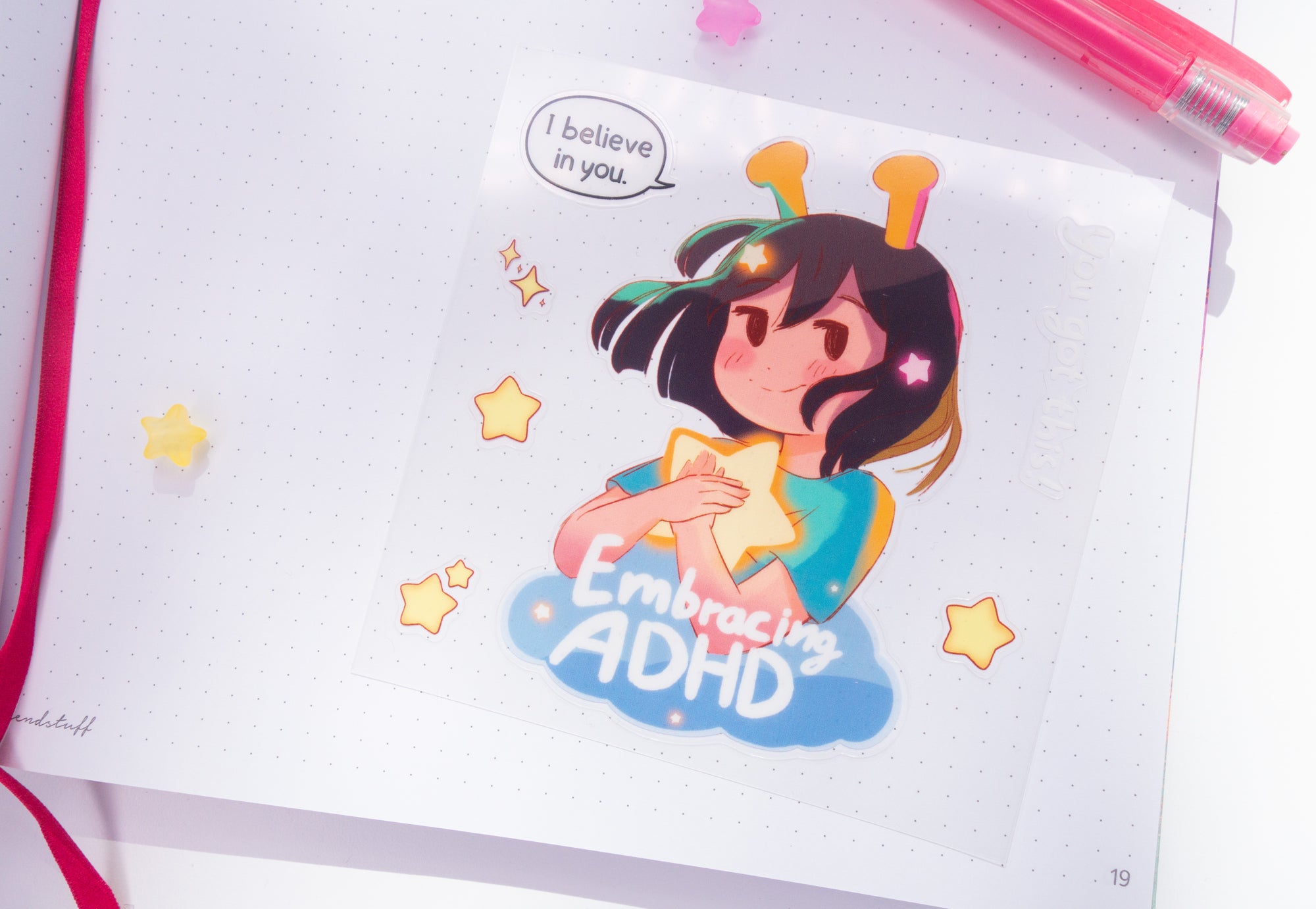 ADHD Alien Sticker Sheet - Embracing
