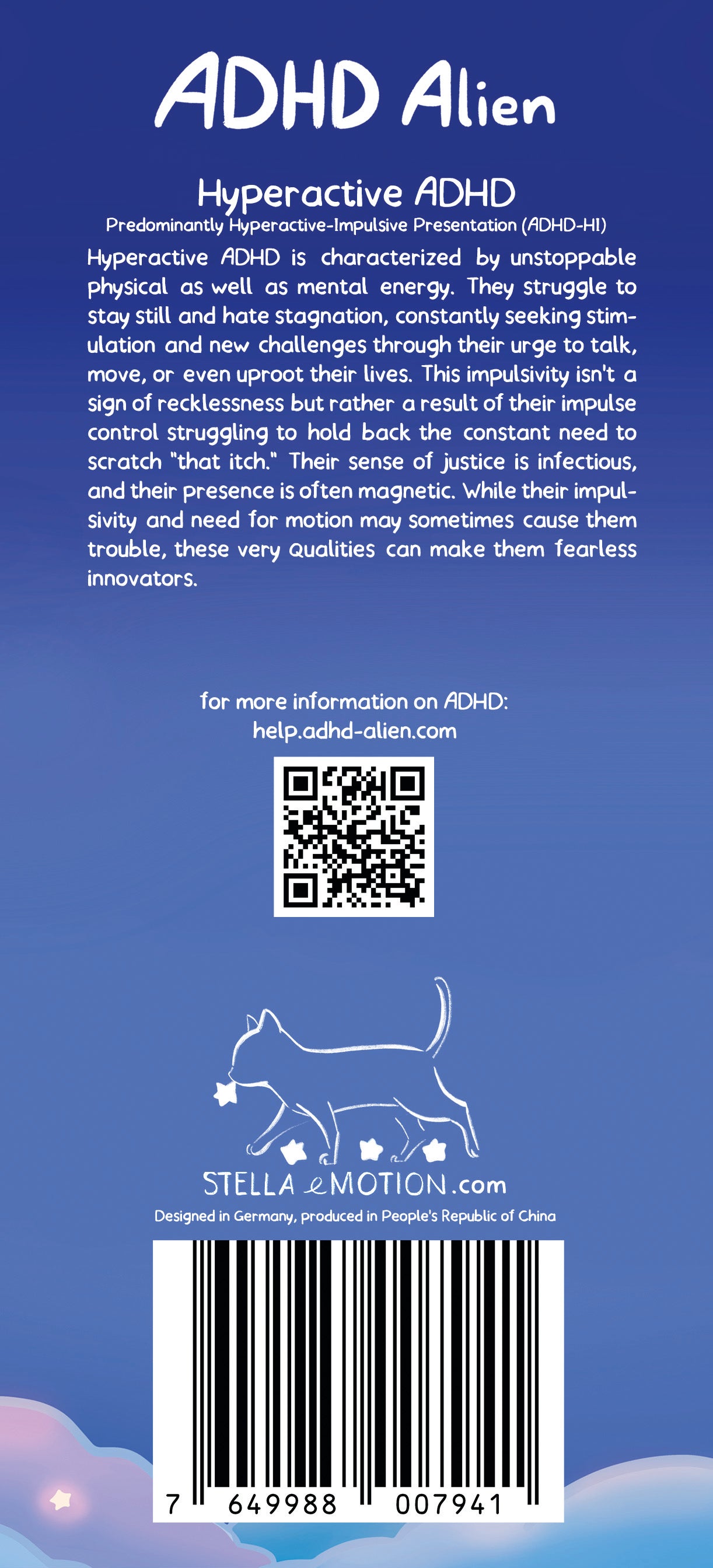 ADHD Alien Acrylic Charm - Hyperactive Type