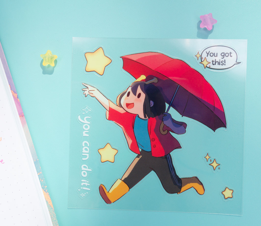 ADHD Alien Sticker Sheet - Umbrella